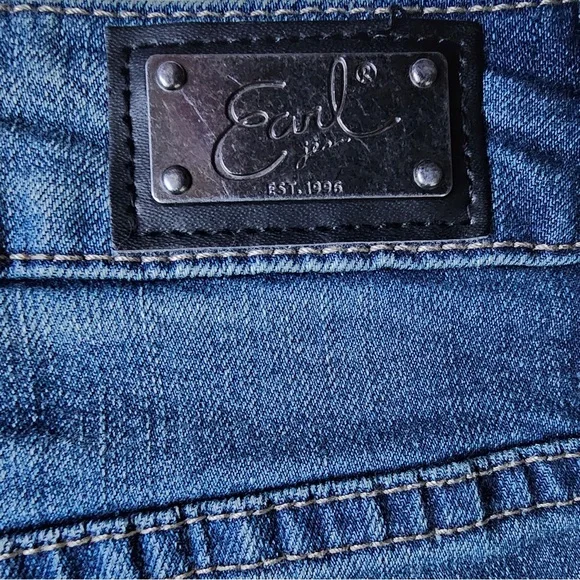 EARL Jeans Skinny Bedazzled Rhinestone Accents Tapered Legs  Whiskers Size 10 - Picture 10 of 10